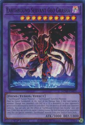 Earthbound Servant Geo Grasha - MZMI-EN031 - Super Rare 1st Edition Maze of Millennia 1st Edition Singles
