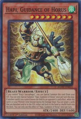 Hapi, Guidance of Horus - AGOV-EN013 - Super Rare 1st Edition Age of Overlord 1st Edition Singles