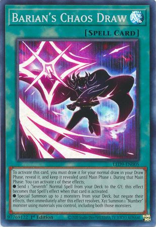 Barian&#39;s Chaos Draw - LED9-EN005 - Super Rare 1st Edition Legendary Duelists: Duels from the Deep 1st Edition Singles