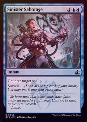 Sinister Sabotage 0061 - Foil Ravnica Remastered Foil Singles