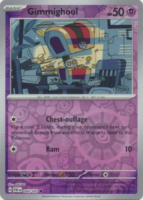 Gimmighoul - 044/091 - Common Reverse Holo Scarlet &amp; Violet: Paldean Fates Reverse Holo Singles