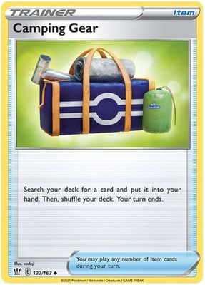 Camping Gear - 122/163 - Uncommon Sword &amp; Shield: Battle Styles Singles