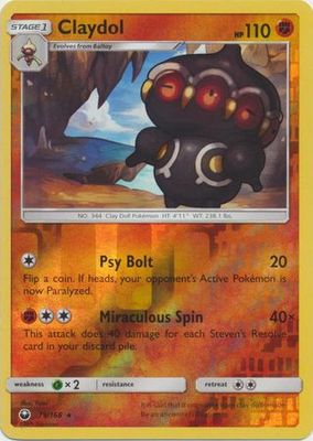 Claydol - 79/168 - Rare Reverse Holo Sun &amp; Moon: Celestial Storm Reverse Holo Singles