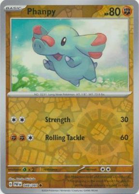 Phanpy - 048/091 - Common Reverse Holo Scarlet &amp; Violet: Paldean Fates Reverse Holo Singles
