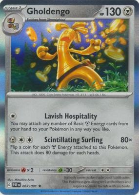 Gholdengo - 067/091 - Holo Rare Scarlet &amp; Violet: Paldean Fates Singles