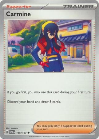 Carmine - 145/167 - Uncommon Scarlet and Violet: Twilight Masquerade Singles (Espanol)