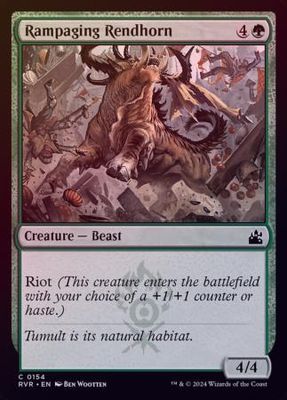 Rampaging Rendhorn 0154 - Foil Ravnica Remastered Foil Singles