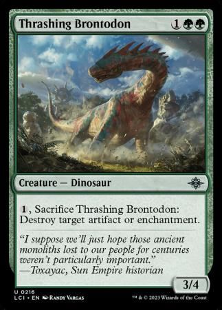 Thrashing Brontodon 0216 The Lost Caverns of Ixalan Singles