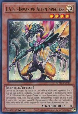 I.A.S. -Invasive Alien Species- - MP24-EN236 - Ultra Rare 1st Edition Mega Tin 2024 Dueling Mirrors Singles