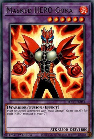 Masked HERO Goka - TOCH-EN043 - Rare 1st Edition Toon Chaos 1st Edition Singles (espanol)