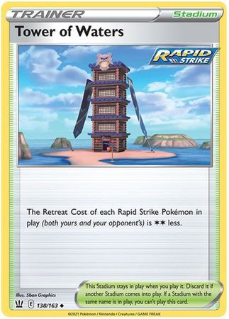 Tower of Waters - 138/163 - Uncommon Sword &amp; Shield: Battle Styles Singles-League -(Español)