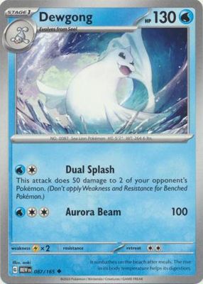 Dewgong - 087/165 - Uncommon Scarlet &amp; Violet 151 Singles