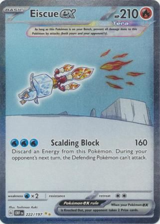 SJ Eiscue ex - 222/197 - Special Illustration Rare Scarlet &amp; Violet: Obsidian Flames Singles