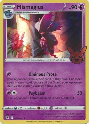 SH Mismagius - 059/189 - Holo Rare Pokemon Promo Cards