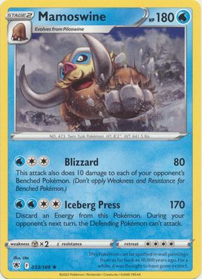 Mamoswine - 033/189 - Rare Sword &amp; Shield: Astral Radiance Singles