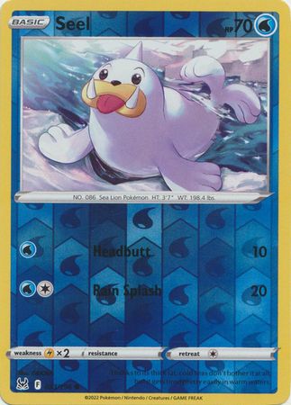 Seel - 033/196 - Common Reverse Holo Sword &amp; Shield: Lost Origin Reverse Holo Singles
