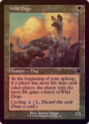 Wild Dogs 351 - Retro Frame Foil Dominaria Remastered Collector Booster Foil Singles