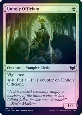 Unholy Officiant 041/277 - Foil Innistrad: Crimson Vow Foil Singles