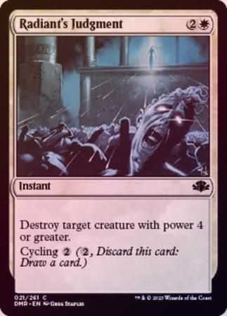 Radiant&#39;s Judgment 021/261 - Foil Dominaria Remastered Foil Singles