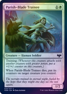 Parish-Blade Trainee 029/277 - Foil Innistrad: Crimson Vow Foil Singles