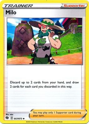 Milo - 057/073 - Uncommon Champion&#39;s Path Singles