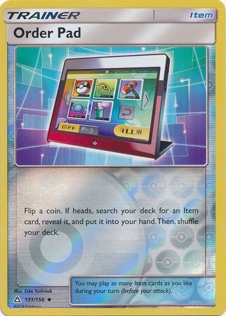 Order Pad - 131/156 - Uncommon Reverse Holo Sun &amp; Moon: Ultra Prism Reverse Holo Singles-LEAGUE- (Español)