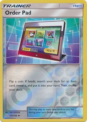 Order Pad - 131/156 - Uncommon Reverse Holo Sun &amp; Moon: Ultra Prism Reverse Holo Singles-LEAGUE- (Español)