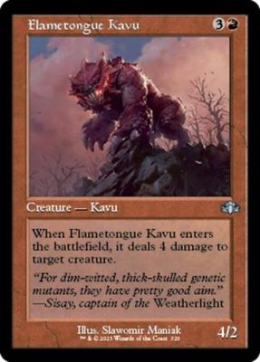Flametongue Kavu 320 - Retro Frame Dominaria Remastered Collector Booster Singles