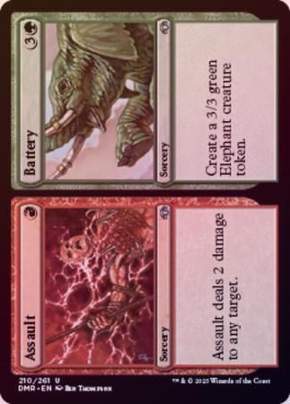 Assault // Battery 210/261 - Foil Dominaria Remastered Foil Singles
