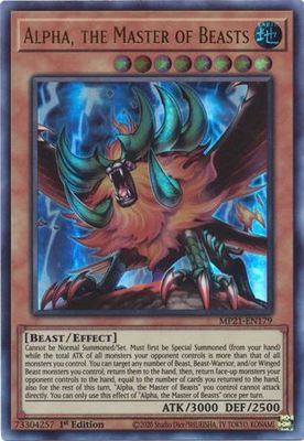 Alpha, the Master of Beasts - MP21-EN179 - Ultra Rare 1st Edition 2021 Mega-Tin: Ancient Battles 1st Edition Singles