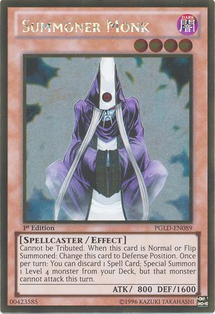 Summoner Monk - PGLD-EN089 - Gold Rare 1st Edition Premium Gold 1st Edition Singles