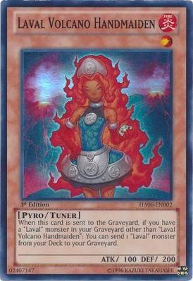 SJ Laval Volcano Handmaiden - HA06-EN002 - Super Rare 1st Edition Hidden Arsenal 6: Omega Xyz 1st Edition Singles