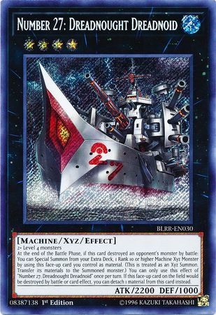 Number 27: Dreadnought Dreadnoid - BLRR-EN030 - Secret Rare 1st Edition Battles of Legend: Relentless Revenge Singles