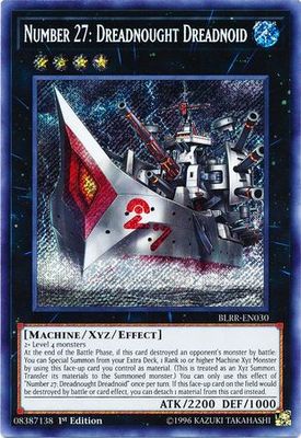 Number 27: Dreadnought Dreadnoid - BLRR-EN030 - Secret Rare 1st Edition Battles of Legend: Relentless Revenge Singles