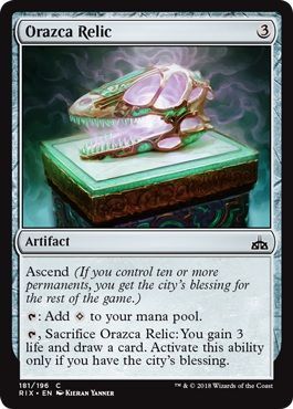 Orazca Relic 181/196 - Rivals of Ixalan Singles