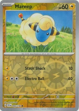 Mareep - 066/198 - Common Reverse Holo Scarlet &amp; Violet (Base Set) Reverse Holo Singles