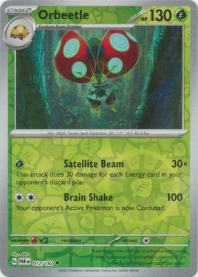 Orbeetle - 012/182 - Uncommon Reverse Holo Scarlet &amp; Violet: Paradox Rift Reverse Holo Singles