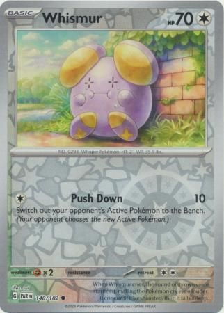 Whismur - 148/182 - Common Reverse Holo Scarlet &amp; Violet: Paradox Rift Reverse Holo Singles