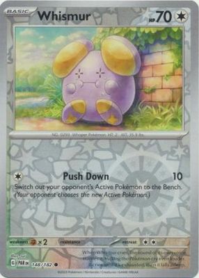 Whismur - 148/182 - Common Reverse Holo Scarlet &amp; Violet: Paradox Rift Reverse Holo Singles