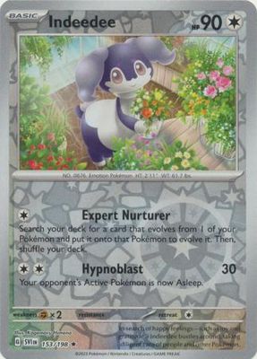 Indeedee - 153/198 - Holo Rare Reverse Holo Scarlet &amp; Violet (Base Set) Reverse Holo Singles