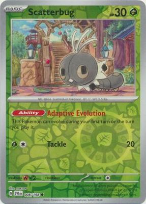 Scatterbug - 008/198 - Common Reverse Holo Scarlet &amp; Violet (Base Set) Reverse Holo Singles