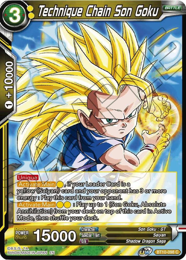 Technique Chain Son Goku - Rise of the Unison Warrior (DBS-B10) Rise of the Unison Warrior