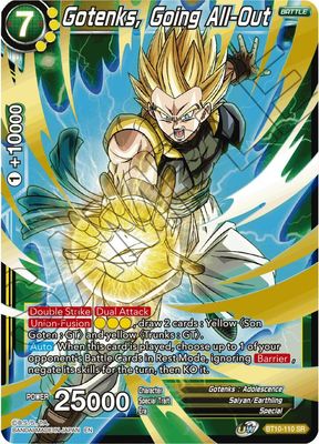 Gotenks, Going All-Out - Rise of the Unison Warrior (DBS-B10) Rise of the Unison Warrior Foil