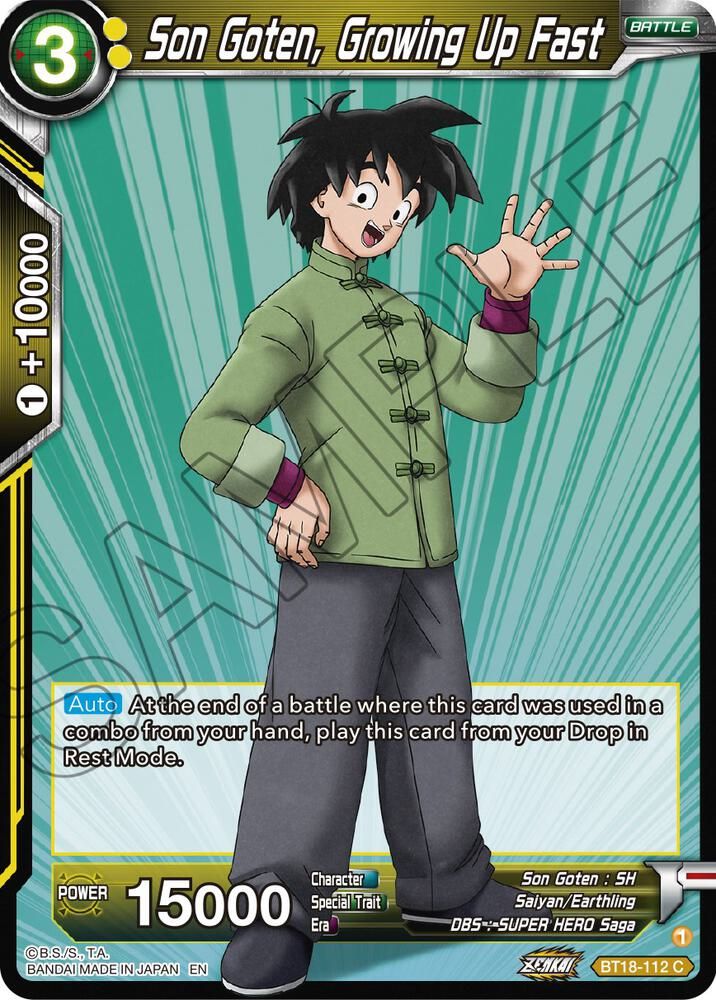 Son Goten, Growing Up Fast - Dawn of the Z-Legends (DBS-B18) Dawn of the Z-Legends / Foil