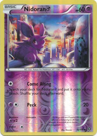 Nidoran - 43/114 - Common Reverse Holo XY: Steam Siege Reverse Holo Singles