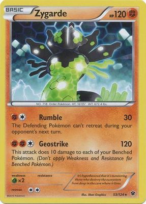 Zygarde - 53/124 - Shattered Holo Rare Pokemon Theme Deck Exclusives