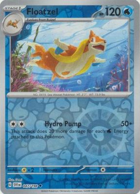 Floatzel - 047/198 - Uncommon Reverse Holo Scarlet &amp; Violet (Base Set) Reverse Holo Singles
