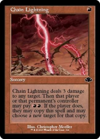 Chain Lightning 316 - Retro Frame Dominaria Remastered Collector Booster Singles