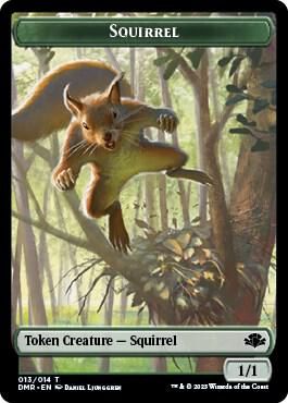 Squirrel Token- double  - Dominaria Remastered (DMR) / Goblin Token - (DMR) Dominaria Remastered- Foil