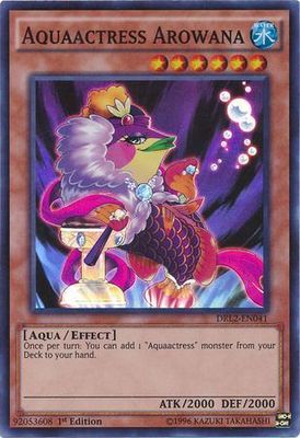 Aquaactress Arowana - DRL2-EN041 - Super Rare 1st Edition Dragons of Legend 2 1st Edition Singles
